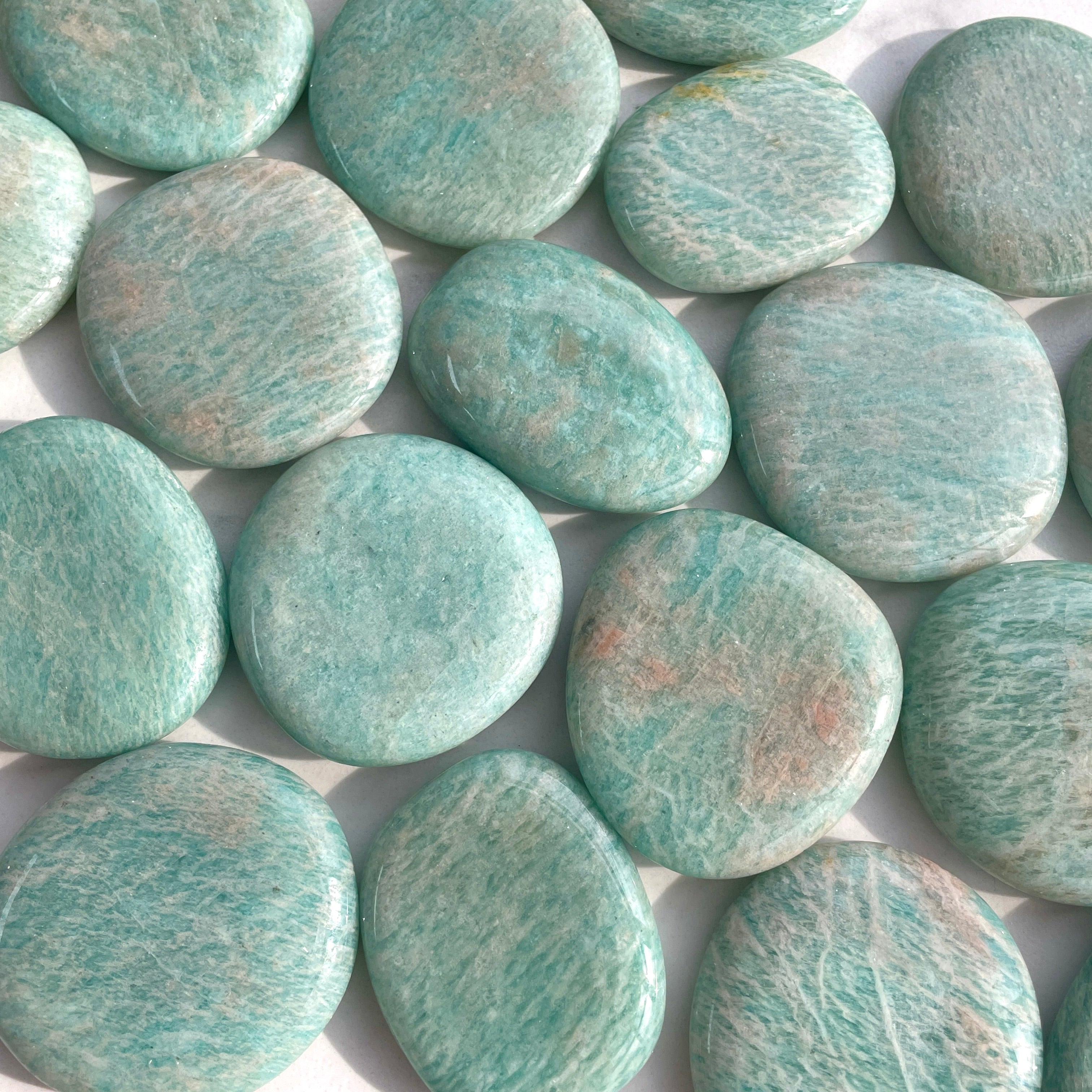 Pocket Palm Stone - Amazonite (Brazil) Pocket Palm Stone - Amazonite (Brazil)